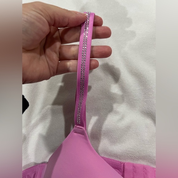 PINK VS Victoria Secret bra pink t-shirt wear everywhere lightly lined 42C - Picture 3 of 8